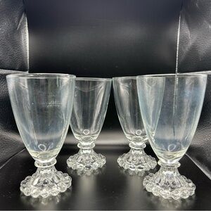 Anchor Hocking Berwick Boopie Clear Lot of 4 Water Goblet